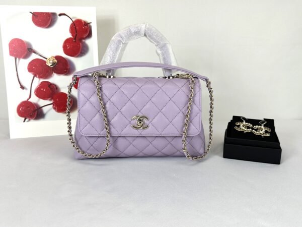 Chanel 24P Light Purple Caviar Small Coco Handle with Champagne Gold Hardware.