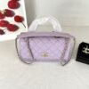 Chanel 24P Light Purple Caviar Small Coco Handle with Champagne Gold Hardware.