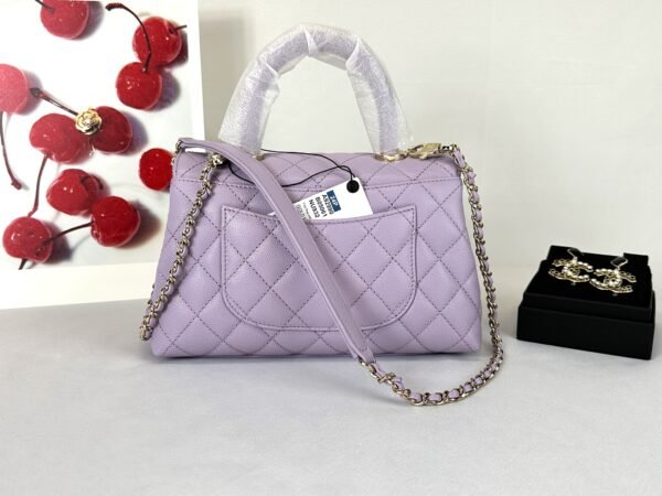 Chanel 24P Light Purple Caviar Small Coco Handle with Champagne Gold Hardware.