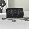 Chanel 25P Black Caviar Bowling Bag