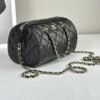 Chanel 25P Black Caviar Bowling Bag