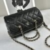 Chanel 25P Black Caviar Bowling Bag