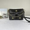 Chanel 25P Black Caviar Messenger Bag