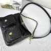 Chanel 25P Black Caviar Messenger Bag