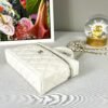 Chanel 25C White Caviar Vanity Case with Chain