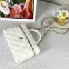 Chanel 25C White Caviar Vanity Case with Chain