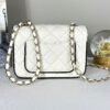 Chanel 25P White Lambskin Flap Bag