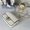 Chanel 25P White Lambskin Flap Bag