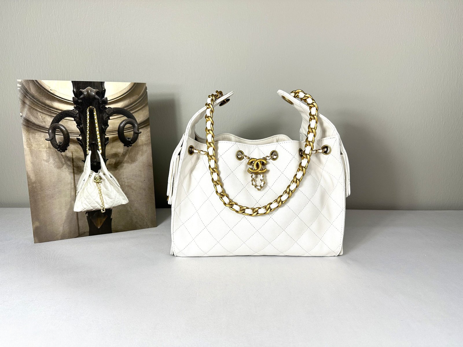 CHANEL 25S VANITY BAG 17 IN MINT GREEN CAVIAR LEATHER main image 0