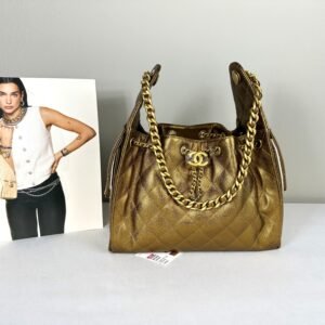 Chanel 25A Dark Gold Caviar Small 25 Bag