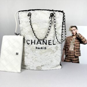 Chanel Super Rare Panda Sequins Tote Bag (15"x 11.5"x 2")
