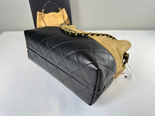 Chanel 25A Beige Suede Small Hobo Bag