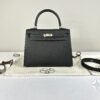 Hermès Black Epsom Kelly 25 with Palladium Hardware