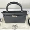 Hermès Black Epsom Kelly 25 with Palladium Hardware