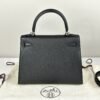Hermès Black Epsom Kelly 25 with Palladium Hardware