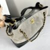Chanel 25A Grey Suede Hobo Bag