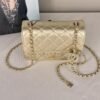Chanel 25B Gold Caviar CC Adjuster Square Mini