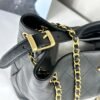 Chanel 25A Black Calfskin Small Shopping Tote