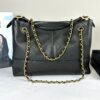 Chanel 25A Black Calfskin Small Shopping Tote