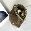 Chanel 25K Dark Brown Suede Small Size 25 Hobo Bag