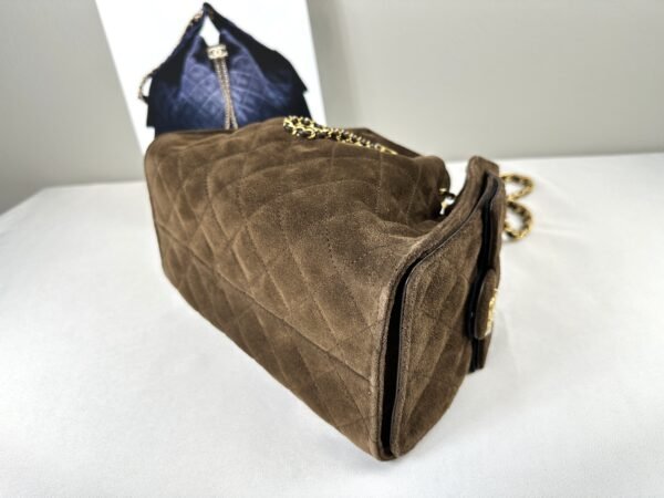 Chanel 25K Dark Brown Suede Small Size 25 Hobo Bag