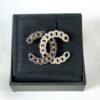 Chanel Black and White Crystal Brooch