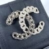 Chanel Black and White Crystal Brooch