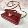 Chanel 25K Burgundy Caviar Top Handle Flap Bag