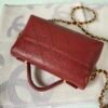 Chanel 25K Burgundy Caviar Top Handle Flap Bag