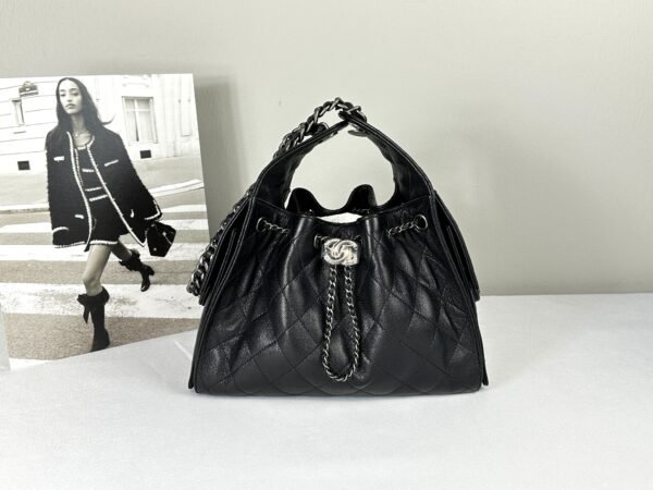 Chanel 26C Black Caviar Small 25 with Ruthenium Hardware