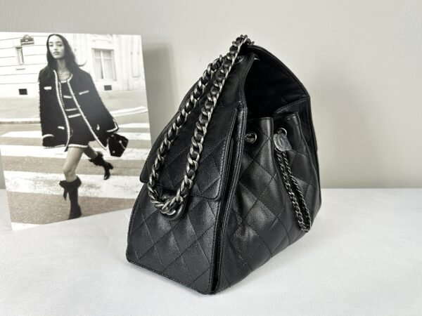 Chanel 26C Black Caviar Small 25 with Ruthenium Hardware