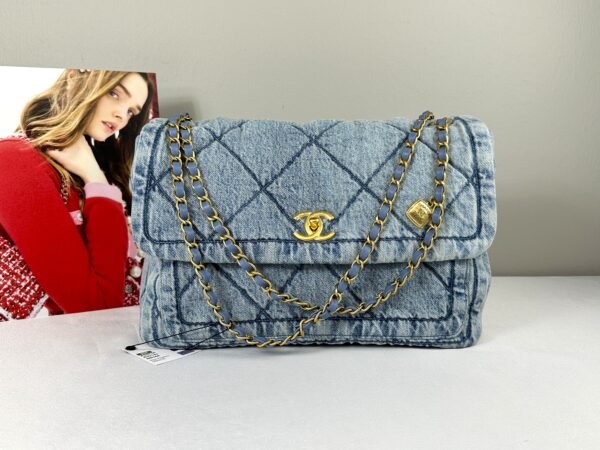 Chanel 25K Light Blue Denim Hobo Bag
