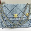 Chanel 25K Light Blue Denim Hobo Bag