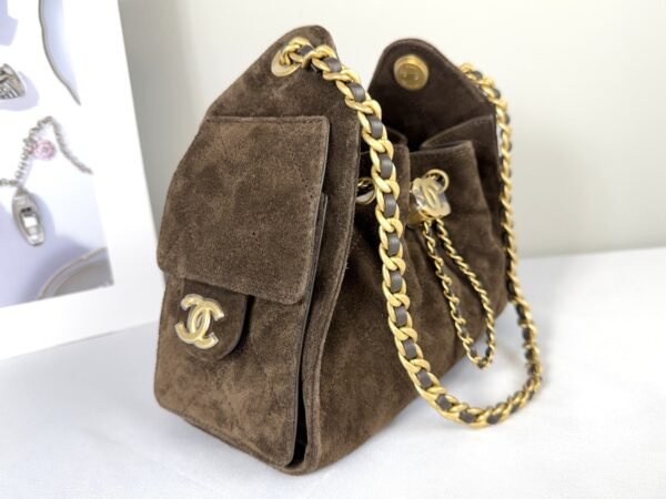 Chanel 26P Dark Brown Suede Mini 25