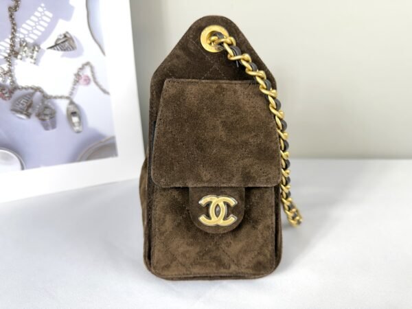 Chanel 26P Dark Brown Suede Mini 25
