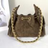 Chanel 26P Dark Brown Suede Mini 25