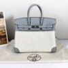Hermès Gris Pantin Birkin 25 Canvas with Palladium Hardware