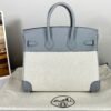 Hermès Gris Pantin Birkin 25 Canvas with Palladium Hardware