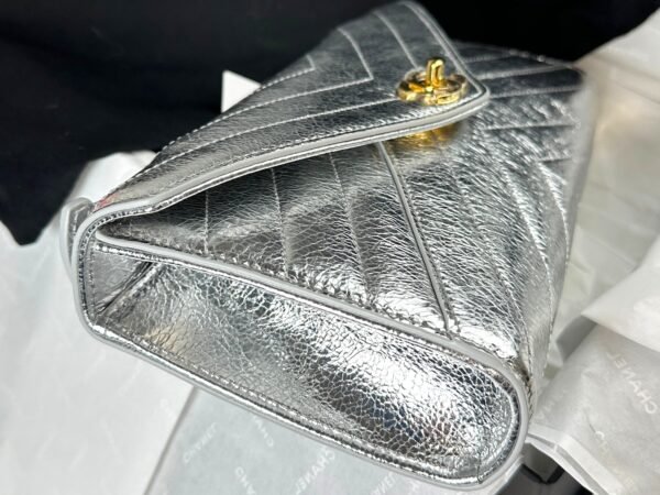 Chanel 26X Christmas Collection Silver Clutch