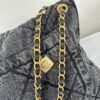 Chanel 25K Black Denim Maxi Hobo Bag