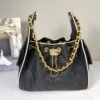 Chanel 26P Black Raffia Small 25 Bag