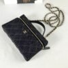 Chanel 26P Dark Blue Denim Slim Vanity with Light Gold Hardware