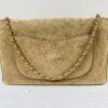 Chanel 26S Beige Suede Maxi Flap Bag