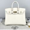 Hermès Craie Togo Leather Birkin 25 with Gold Hardware.