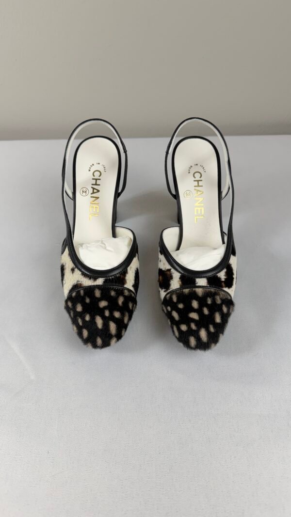 Chanel 26S Pony Hair Deer Print High Heel Slingback