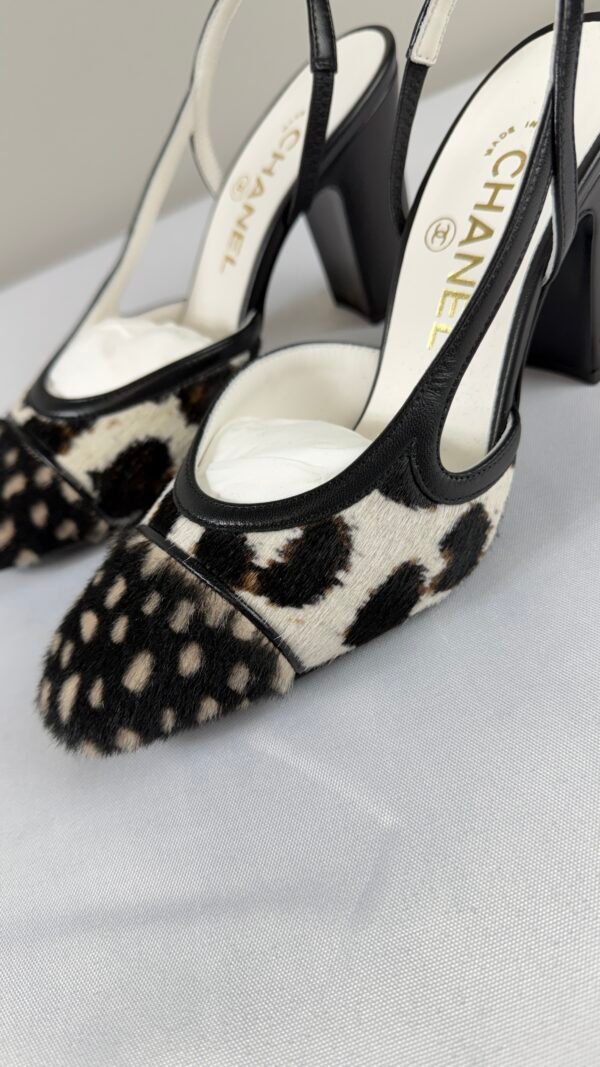 Chanel 26S Pony Hair Deer Print High Heel Slingback