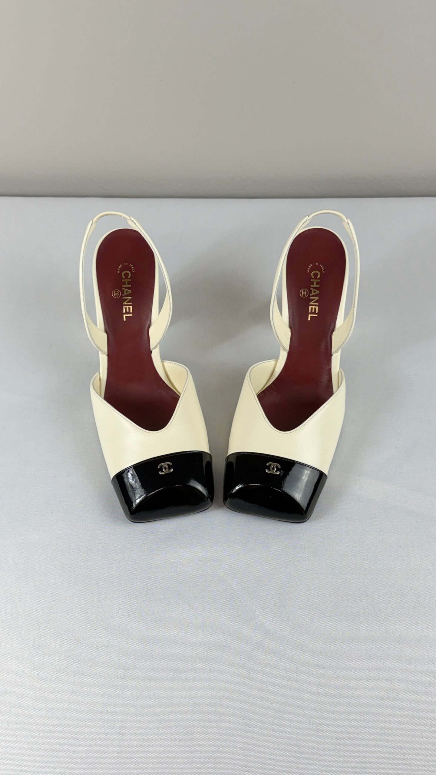 Chanel 26S White Slingbacks