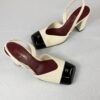 Chanel 26S White Slingbacks
