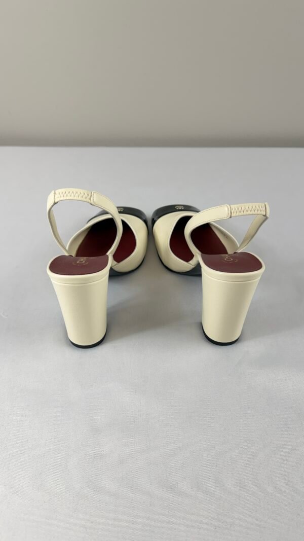 Chanel 26S White Slingbacks