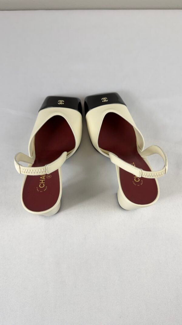 Chanel 26S White Slingbacks